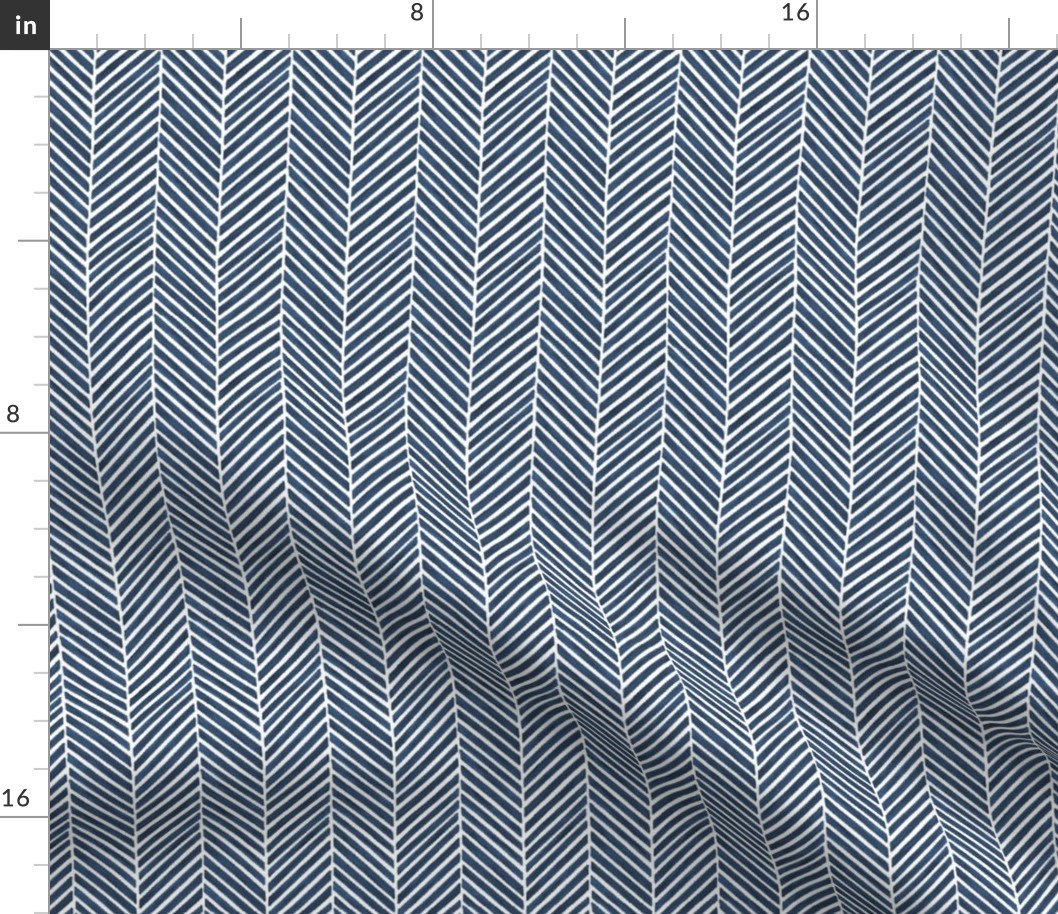 Navy Herringbone