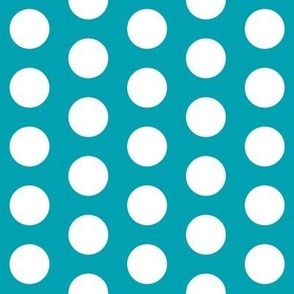 Large Teal Polka Dots