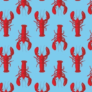 Lobster on blue