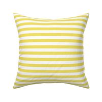 Bigger Scale 1/2 Inch Stripe Buttercup and White Coordinate Matches Spoonflower Petal Solid