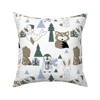 Winter Animals Fox Rabbit Bear Seal Christmas