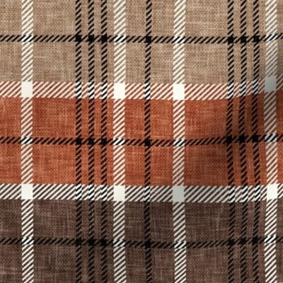 neutral fall plaid - rust/orange  - LAD21