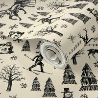 Winter Toile - Black/Cream - Reduced Scale