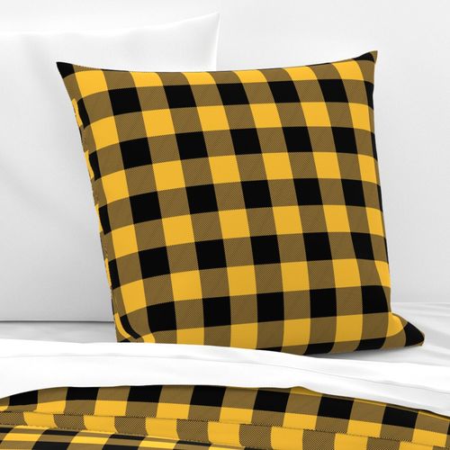 buffalo plaid golden yellow 2"