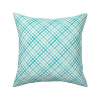 Sea Glass Weave Diagonal Plaid