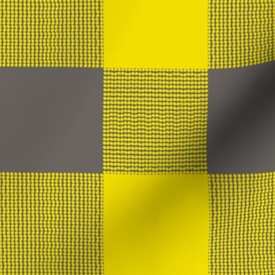 Fun Pearls and Dots Textured Buffalo Checks Bright Colors Mix Large 2 Whimsical Funky Retro Checks Pattern in Bright Colors Lemon Lime Yellow EBDD1F Kendall Charcoal Gray Warm Gray 686662 Bold Modern Geometric Abstract