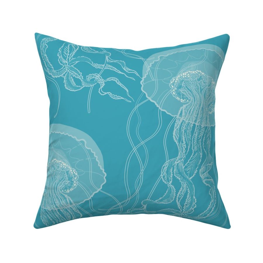 cozy jelly fish pastel bluegreen