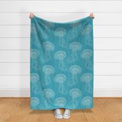 cozy jelly fish pastel bluegreen