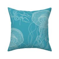 cozy jelly fish pastel bluegreen