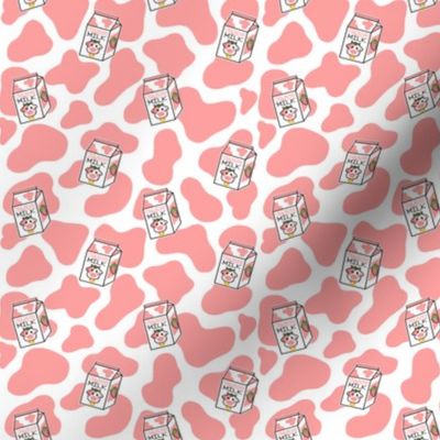 Small Strawberry Milk Cow Print