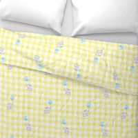 elephant stars yellow gingham