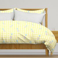 elephant stars yellow gingham