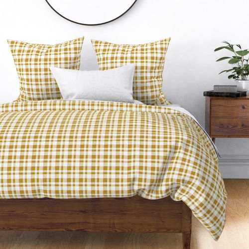 Offset Plaid - Mustard and White