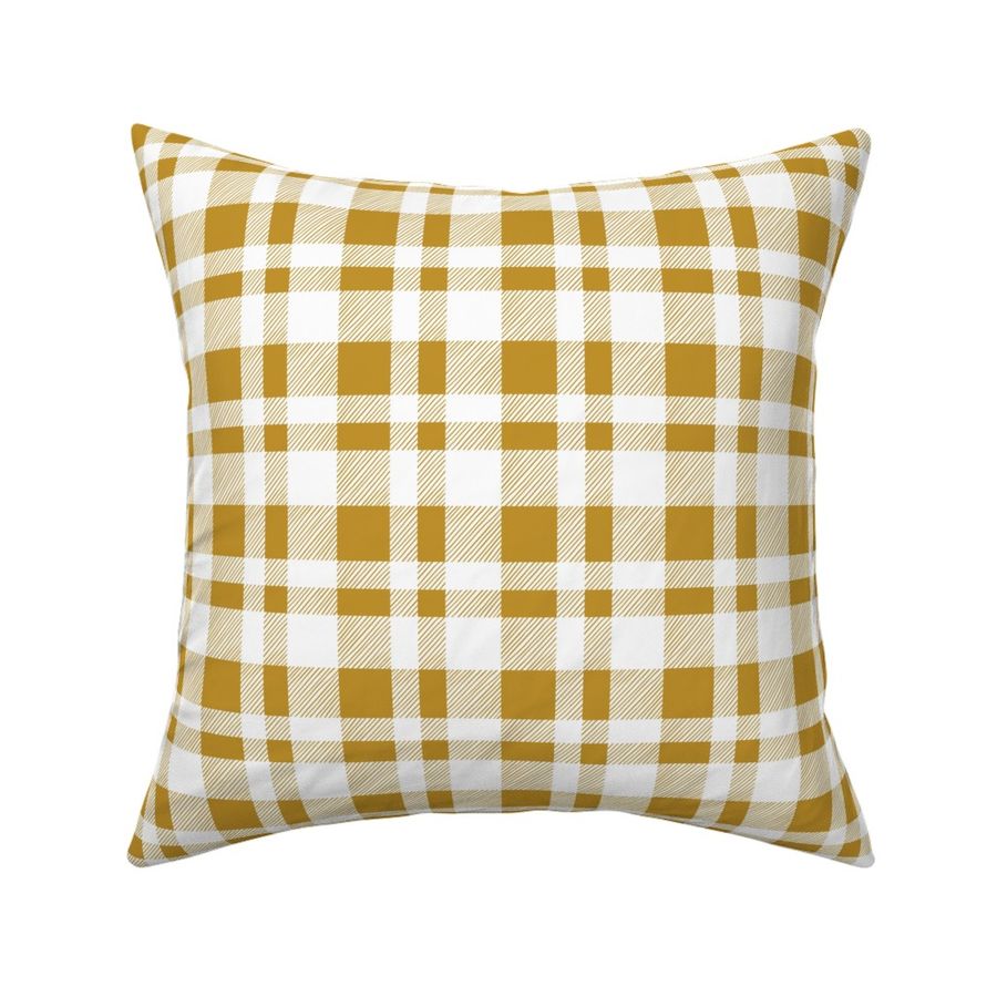 Offset Plaid - Mustard and White