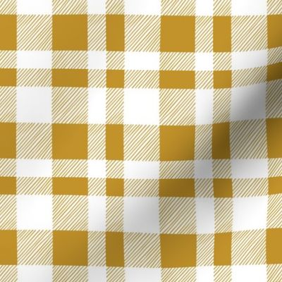 Offset Plaid - Mustard and White