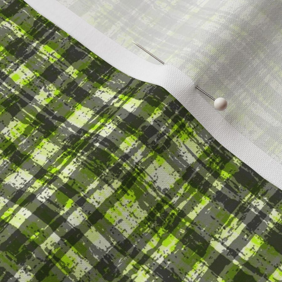 Black and White and Lime Yellow Green Hemp Rope Texture Plaid Squares Black 000000 White FFFFFF and Electric Lime Green D4FF00 Bold Modern Abstract Geometric