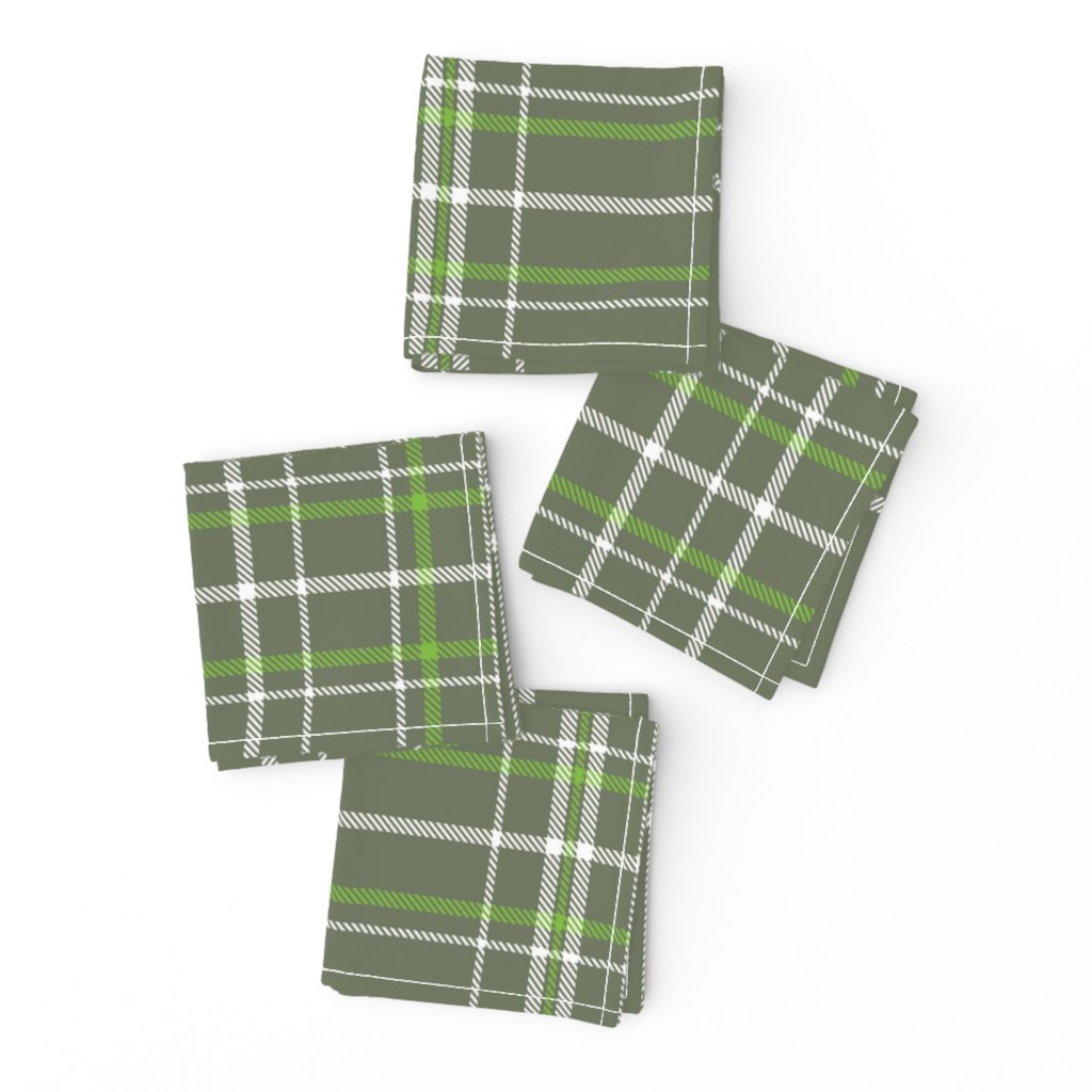 plaid option 1a in moss green_ white and lime green 200