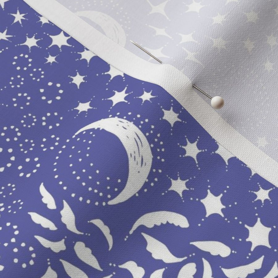 Moon Among the Stars - Very Peri - Small - Celestial Sky Purple Periwinkle