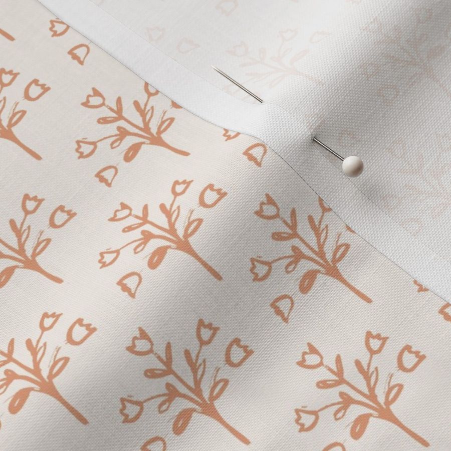 floral clamshell wallpaper peach