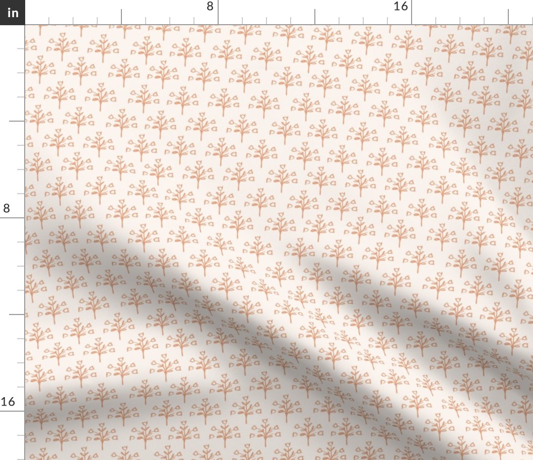 floral clamshell wallpaper peach