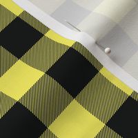 1 Inch Yellow Buffalo Check | Classic Yellow and Black Checker