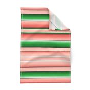 Serape Stripes in Coral Pink and Grass Green Matching Petal Signature Cotton Solids