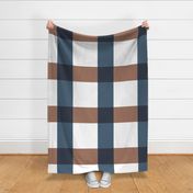 Blue and Brown Gingham Large