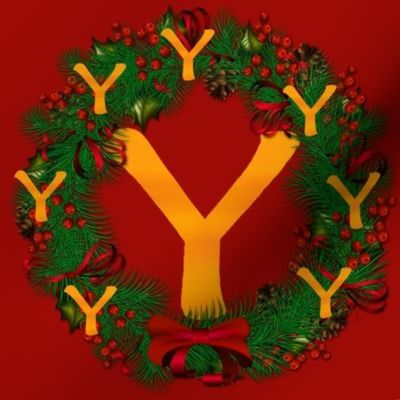 Y Christmas - Wreath - New Y