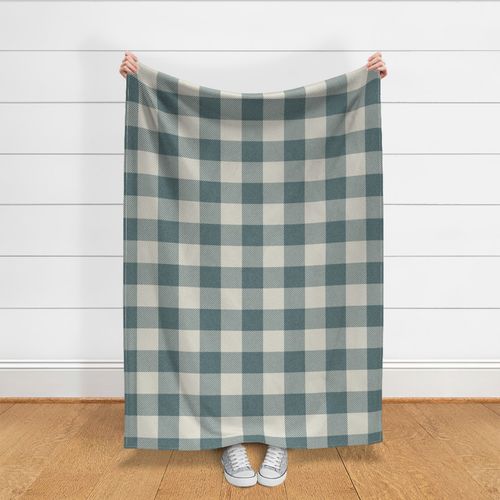 Twill Buffalo Plaid Dark Teal