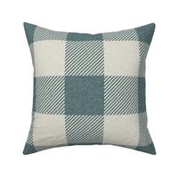 Twill Buffalo Plaid Dark Teal