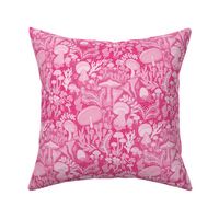 Magical Mushroom Monochromatic Hot pink Medium scale