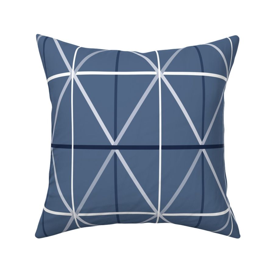 Medium diamond Geo cross check - steel blue dark