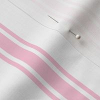 Bubblegum Ticking Stripe on White