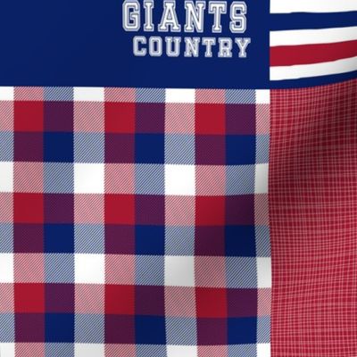 Football//Hustle Hit Never Quit//Giants - Wholecloth Cheater Quilt