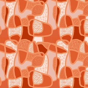 Monochromatic Orange Abstract