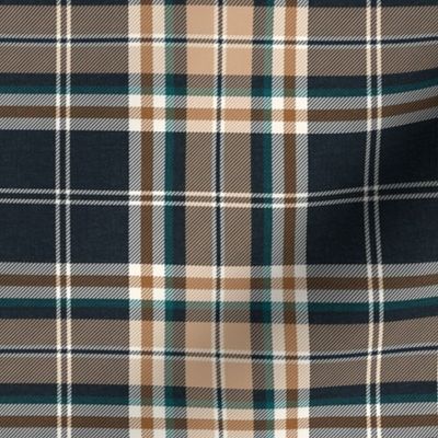 Headmaster Plaid - Navy Blue Camel Regular Scale