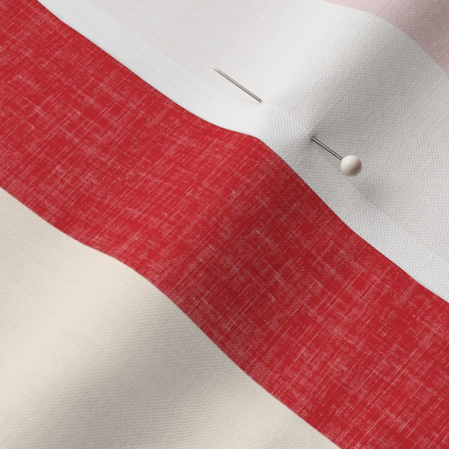 Textured Wide Stripe Red