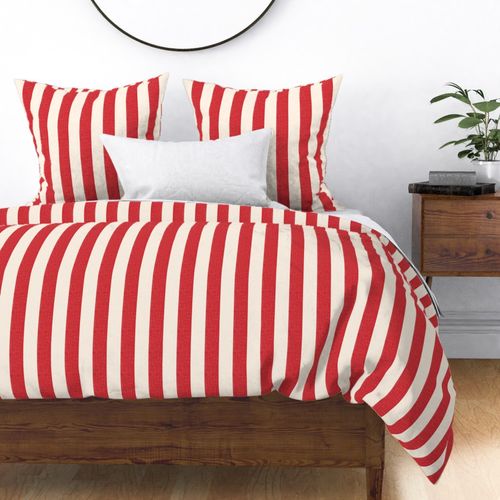 Textured Wide Stripe Red