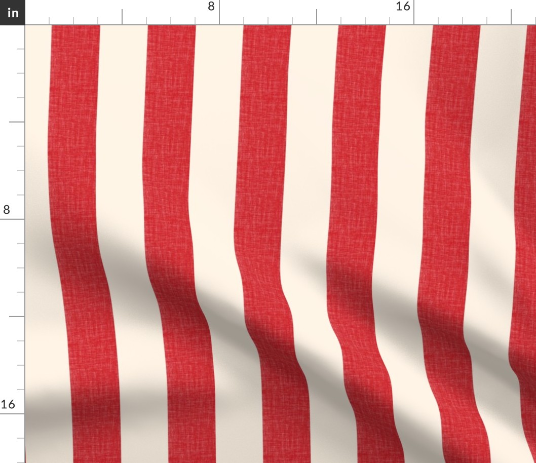 Textured Wide Stripe Red