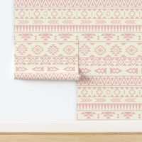 Pink aztec pattern with winter vibes - festive holiday sweater pattern