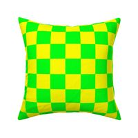 2 inch Bright Lemon and Lime Checkerboard