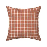 Mel Twill Check Burnt Sienna