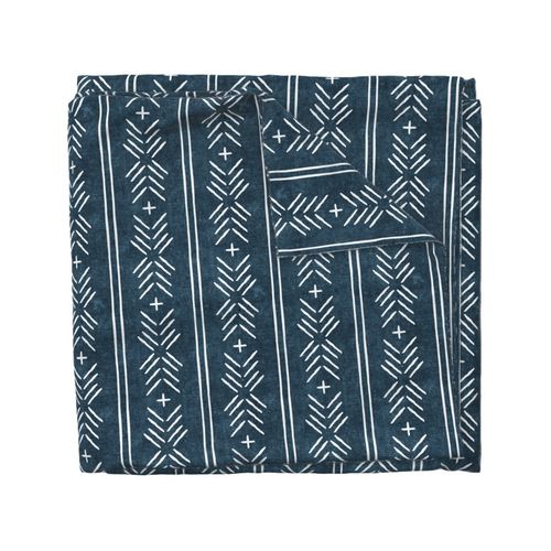 mud cloth arrow stripes - stone blue - mudcloth tribal - C22