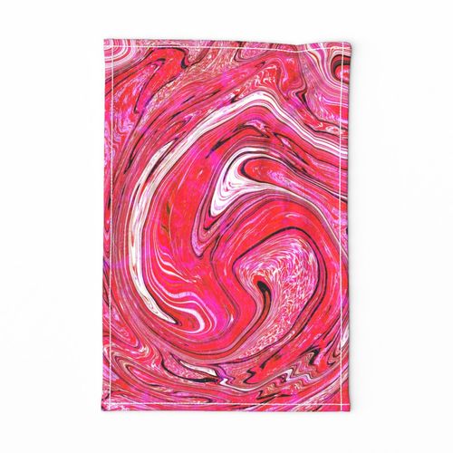 Pink Marble Swirl Tea Towel