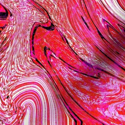 Pink Marble Swirl Tea Towel