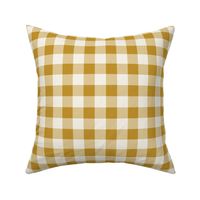 09 Mustard- Gingham- Medium- 1 Inch- Buffalo Plaid- Vichy Check- Checked Wallpaper- Petal Solids Coordinate- Gold- Ochre- Honey- Saffron- Neutral- Natural Earth Tones- Fall- Autum