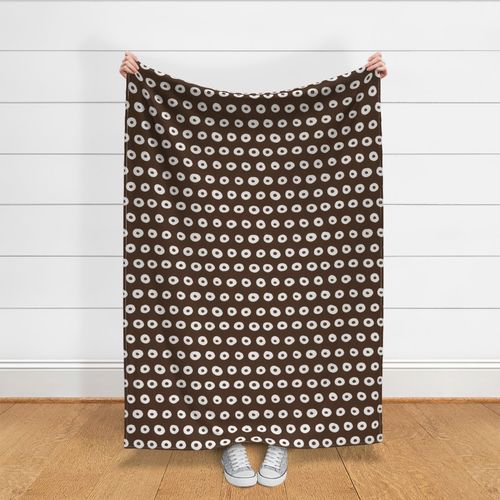 Large Dots with dots dark brown 