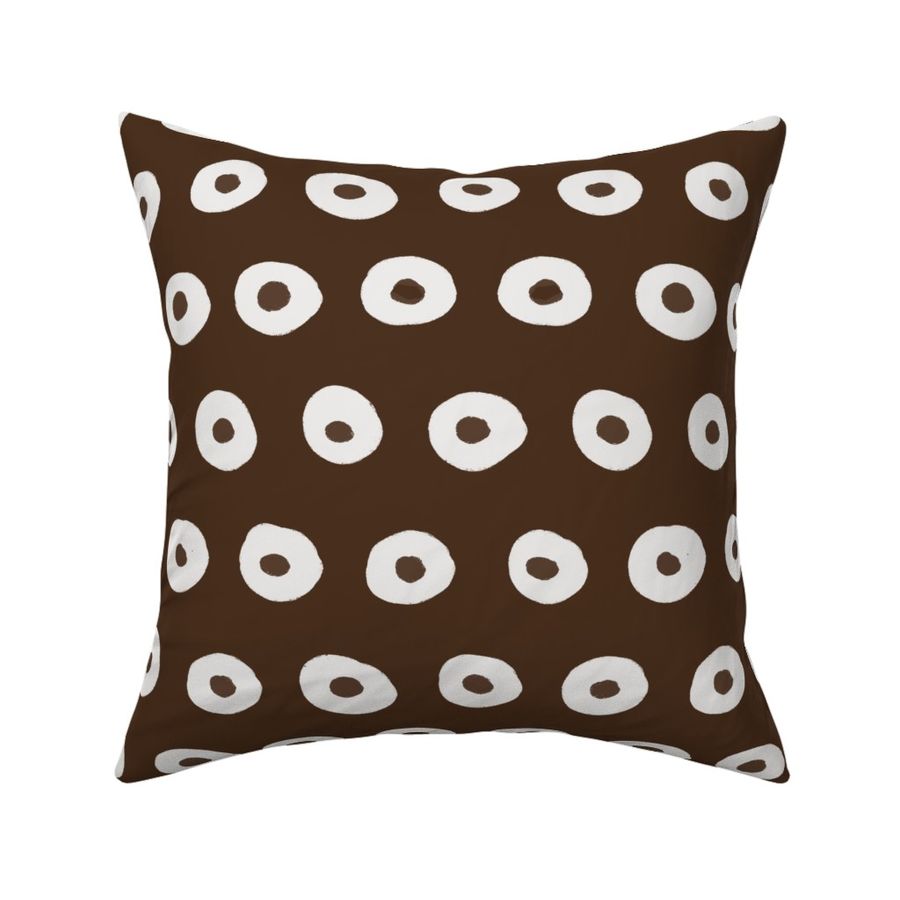 Large Dots with dots dark brown 