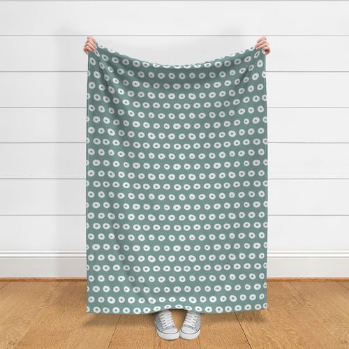 Dots with dots light gray green - large