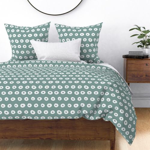 Dots with dots light gray green - large